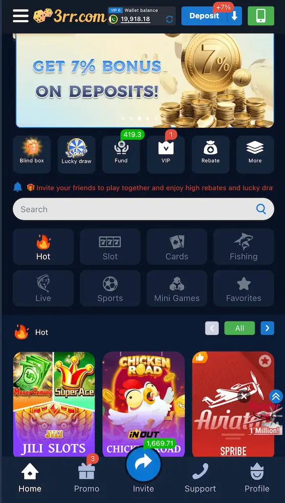 3rr Game interface
